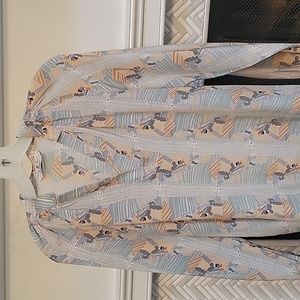 Tucker silk blouse size S